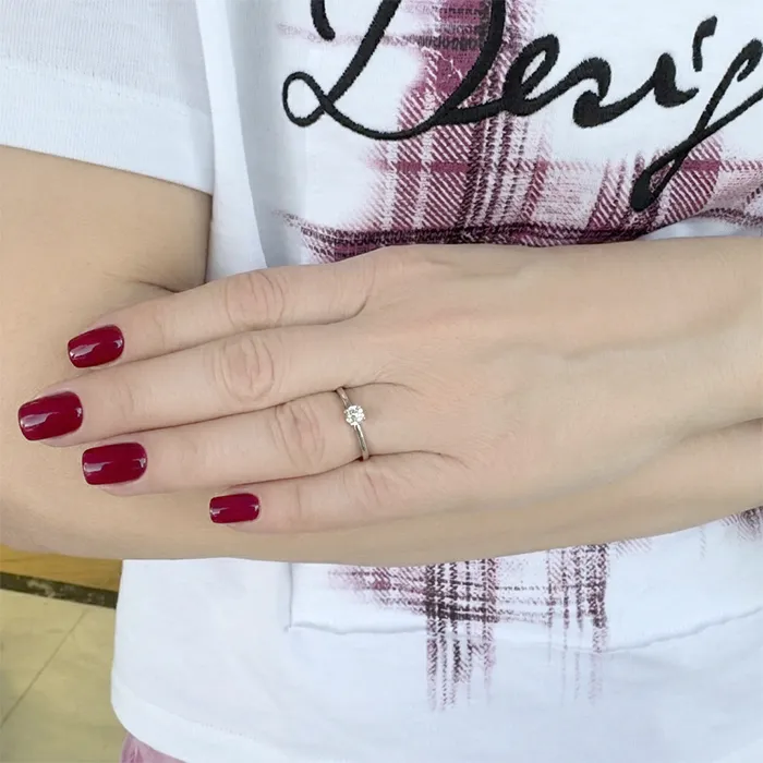 Λευκόχρυσο Μονόπετρο 14Κ με Διαμάντι GIA 0.30ct H VS2 | Million Diamonds