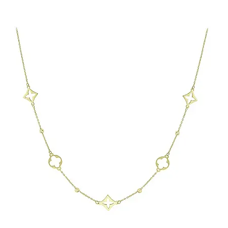 Χρυσό Κολιέ 9Κ με Γεωμετρικά Μοτίβα, Million Diamonds