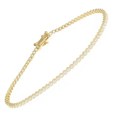 Χρυσό Βραχιόλι Ριβιέρα με ζιργκόν 9Κ | Million Diamonds Tennis Bracelet