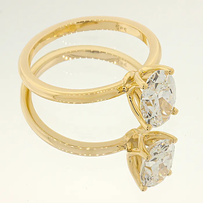 Μονόπετρο Oval Lab Διαμάντι 1.28ct D VVS2 IGI 14Κ | Million Diamonds