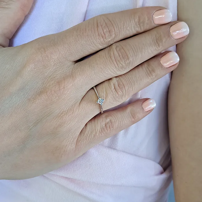 Μονόπετρο Δαχτυλίδι Διαμάντι 0.15ct E VVS1 GIA 18Κ | Million Diamonds