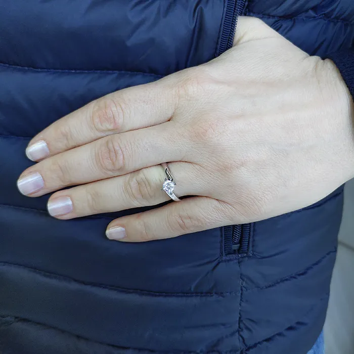 Μονόπετρο Φλόγα με Lab Διαμάντι 0.70ct E VS1 IGI 14Κ | Million Diamonds