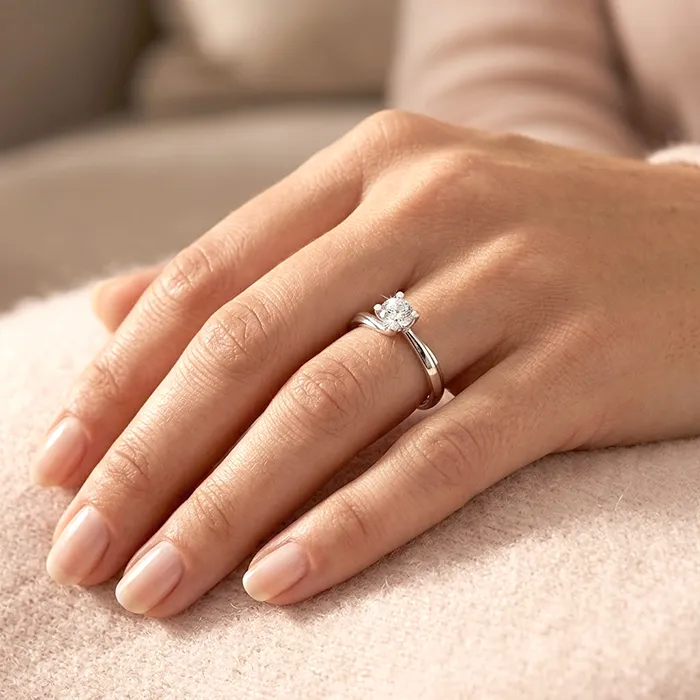 Δαχτυλίδι μονόπετρο με lab grown diamond 0.55ct D VVS2 με πιστοποίηση IGI | Million Diamonds