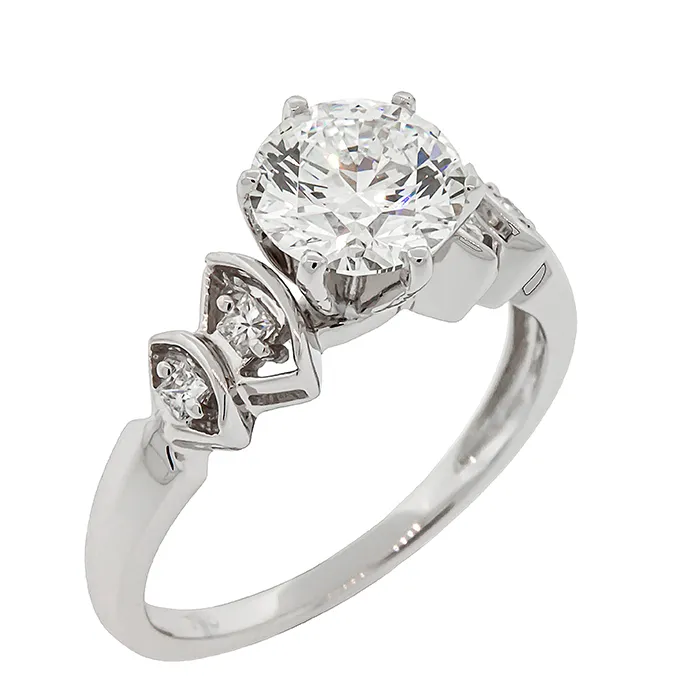 Μονόπετρο Δαχτυλίδι 18Κ με Lab Διαμάντι 1.51ct D VVS2 & Princess cut πλαϊνά | Million Diamonds