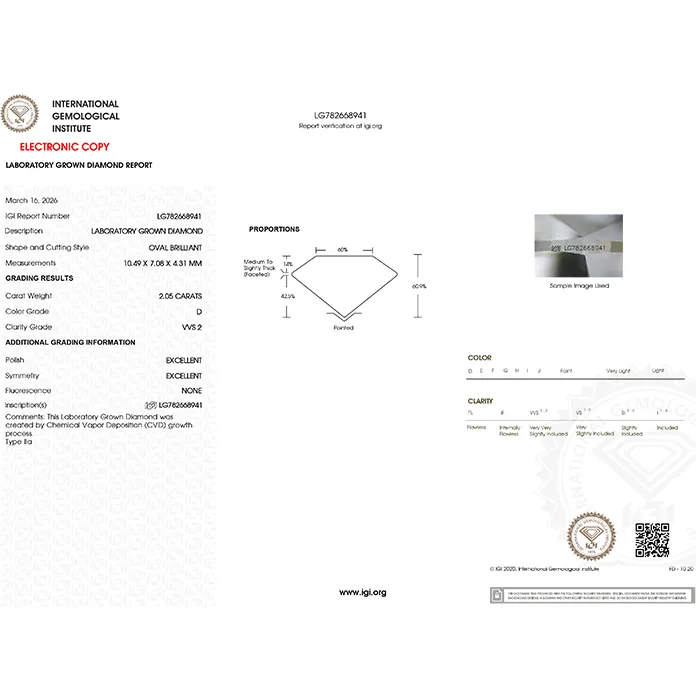 Μονόπετρο Δαχτυλίδι Λευκόχρυσο 14Κ με Οβάλ Lab Grown Diamond 2.05ct.
