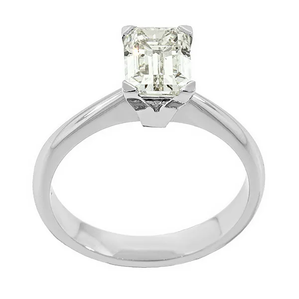 Μονόπετρο Δαχτυλίδι 18K με Φυσικό Διαμάντι Emerald Cut 1.71ct. RD5745