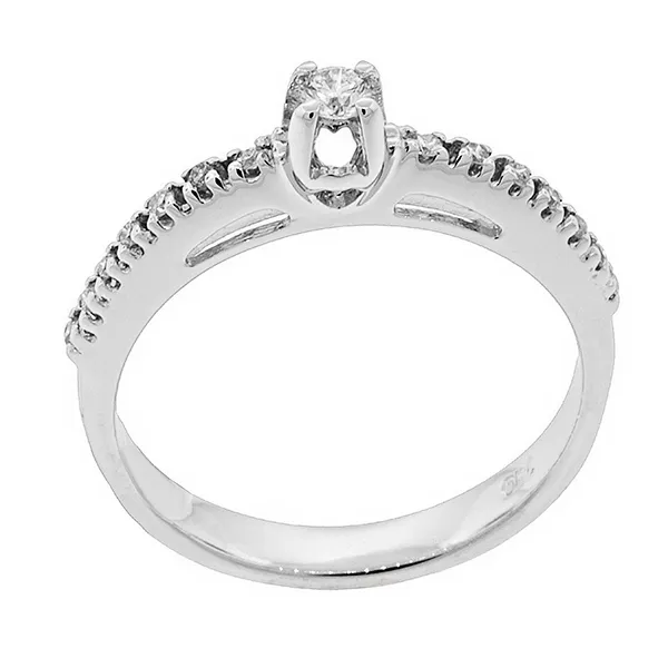 Μοντέρνο μονόπετρο με διαμάντι 0.07ct  σε 18 καράτια. RD6333