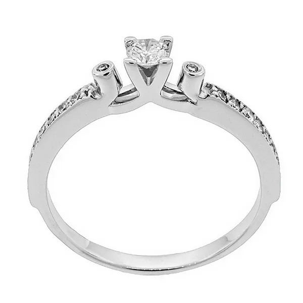 Μοντέρνο μονόπετρο με διαμάντι 0.16ct  σε 18 καράτια. RD6332