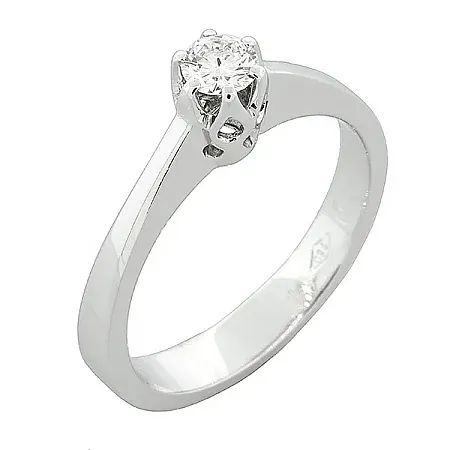 Μονοπετρο Λευκοχρυσο 18Κ Με Διαμαντι 0.19ct F VS1 Πιστοποιημενο Απο Το ΙGI. RD1972