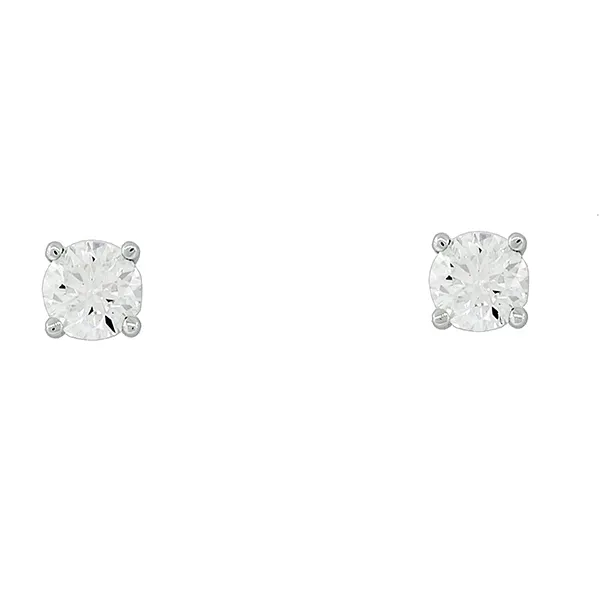 Μονόπετρα σκουλαρίκια με διαμάντια 0.70ct σε λευκόχρυσο 18K. SK10340