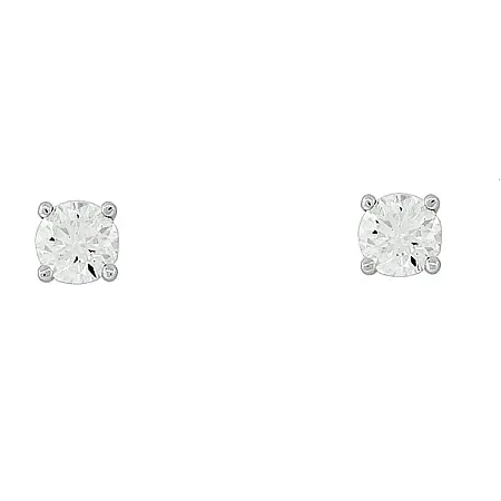 Μονόπετρα σκουλαρίκια με διαμάντια 0.70ct σε λευκόχρυσο 18K. SK10340