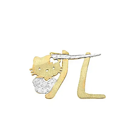 Χρυσό μονόγραμμα φιγούρα  HELLO KITTY σε 14 καράτια ΒΕ2929