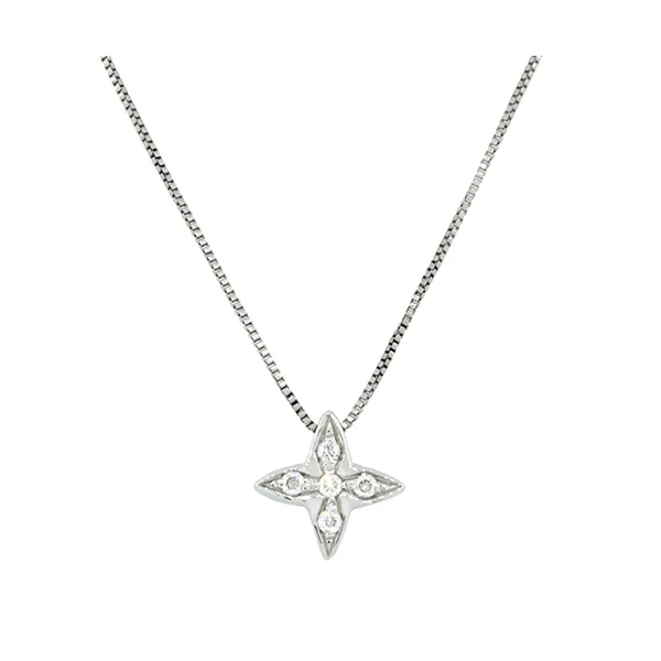Μενταγιόν με διαμάντια 0.05ct και αλυσίδα 18Κ. MD12627
