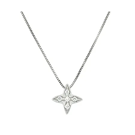 Μενταγιόν με διαμάντια 0.05ct και αλυσίδα 18Κ. MD12627