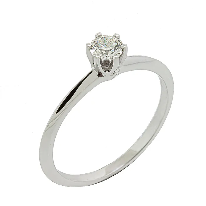 Λευκόχρυσο μονόπετρο Κ18 με διαμάντι 0.24ct H IF με πιστοποίηση από το IGI. RD13239
