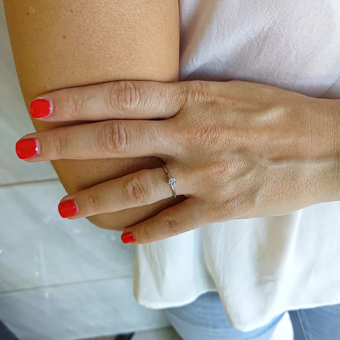 Λευκόχρυσο μονόπετρο Κ18 με διαμάντι 0.24ct H IF με πιστοποίηση από το IGI. RD13239