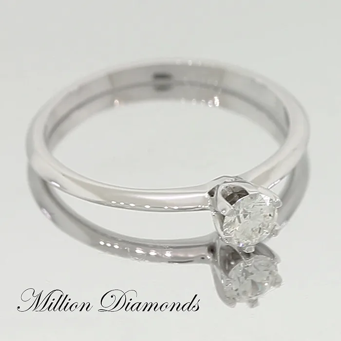 Λευκόχρυσο μονόπετρο Κ18 με διαμάντι 0.24ct H IF με πιστοποίηση από το IGI. RD13239