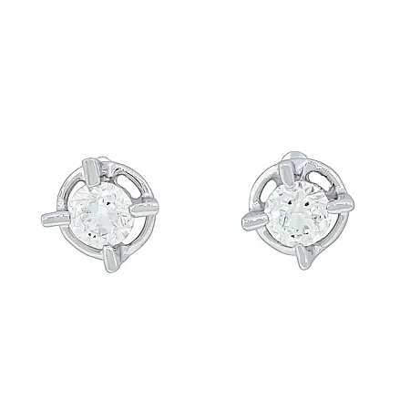 Μονόπετρα σκουλαρίκια με διαμάντια  0.51ct  λευκόχρυσα 18 καράτια. SK13035