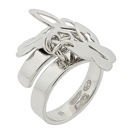 Ασημένιο δαχτυλίδι 925°με charms. C13715