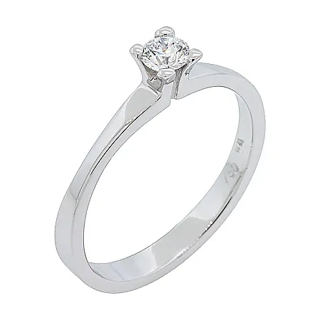 Μονόπετρο δαχτυλίδι 18κ με διαμάντι GIA 0.17ct  κορυφαίου χρώματος D και καθαρότητας VVS1. RD15015