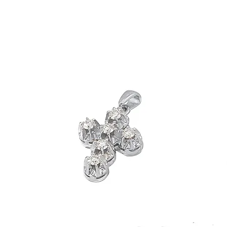 Σταυρός λευκόχρυσος με διαμάντια 0.51ct σε 18 καράτια. CR015221