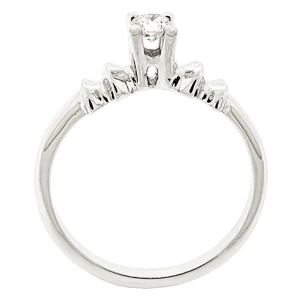 Δαχτυλίδι μονόπετρο με διαμάντι 0.16ct  λευκόχρυσο 18Κ. RD0922