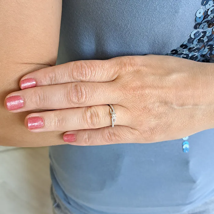 Δαχτυλίδι μονόπετρο με διαμάντι 0.19ct  λευκόχρυσο 18Κ. RD2292