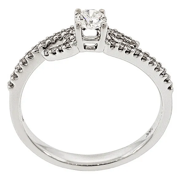Δαχτυλίδι μονόπετρο με διαμάντι 0.19ct  λευκόχρυσο 18Κ. RD2292