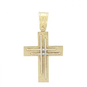 Χρυσός σταυρός ανδρικός σε 14 καράτια.CRA0062