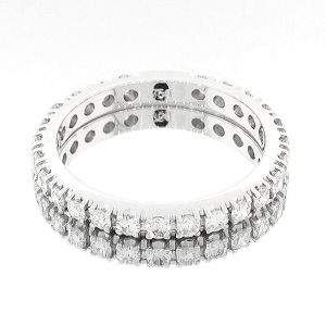 Ολόβερο δαχτυλίδι λευκόχρυσο 18 καράτια με διαμάντια 0.71ct. RL12576