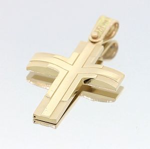 Ανδρικός σταυρός χρύσος 14 καράτια. CRA13094