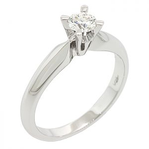 Λευκόχρυσο 18Κ μονόπετρο δαχτυλίδι με διαμάντι 0.33ct εξαιρετικής ποιότητας πιστοποιημένο από το διεθνές ινστιτούτο GIA. RD22713