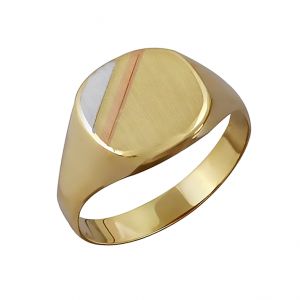 Χρυσο Ανδρικο Δαχτυλιδι 14 Καρατια στα τρία χρώματα του χρυσού. RA14641