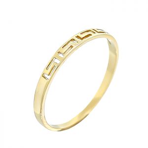 Χρυσό δαχτυλίδι μαίανδρος σε λιτή γραμμή σε 14 καράτια RZ14659