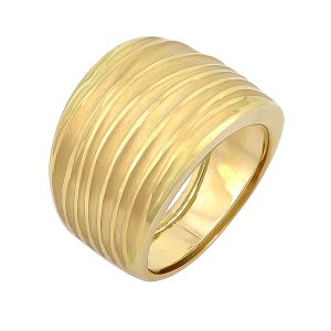 Εντυπωσιακό χρυσό δαχτυλίδι ματ σε 14 καράτια.RZ14664
