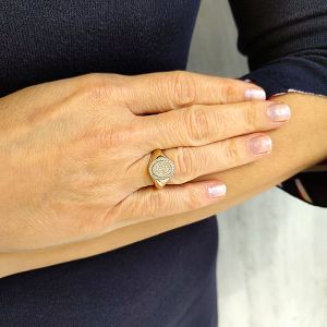 Δαχτυλίδι δεμένο σε χρυσό 14 καράτια με ζιργκόν. RZ15426
