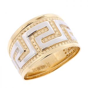 Χρυσό εντυπωσιακό δαχτυλίδι μαίανδρος σε 14 καράτια.RΖ20192