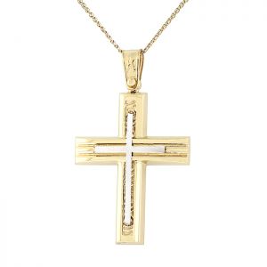 Χρυσός ανδρικός σταυρός σε 14 καράτια. CRA16365