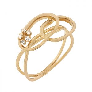 Χειροποίητο δαχτυλίδι χρυσό σε 18 καράτια με διαμάντια. RK16491