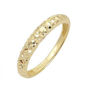 Εντυπωσιακό χρυσό δαχτυλίδι με διαμαντάρισμα σε 14 καράτια.RZ20187