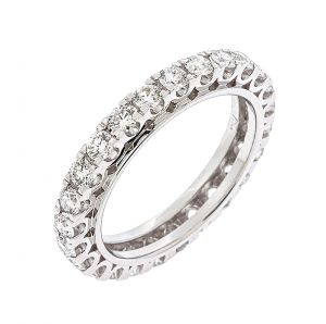 Εντυπωσιακό Ολόβερο δαχτυλίδι λευκόχρυσο 18 καράτια με διαμάντια 1.32ct. RL17278