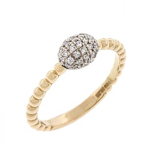Χειροποίητο δαχτυλίδι χρυσό σε 18 καράτια με διαμάντια. RΚ17758