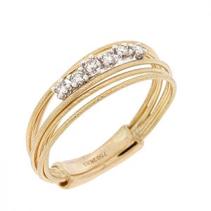 Χειροποίητο δαχτυλίδι χρυσό σε 18 καράτια με διαμάντια. RΚ18117