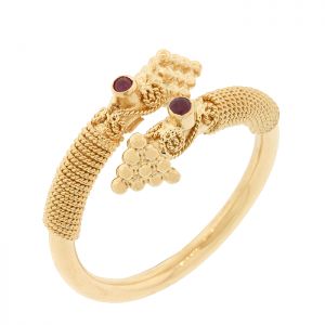 Χειροποίητο δαχτυλίδι χρυσό σε 18 καράτια με ρουμπίνια. RK18713