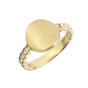 Χρυσό  δαχτυλίδι αλυσιδωτό με κυκλικο μοτιφ 14 καράτια.RZ18818