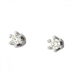 Σκουλαρίκια λευκόχρυσα με διαμάντια 0.30ct σε 18 καράτια. SK20116