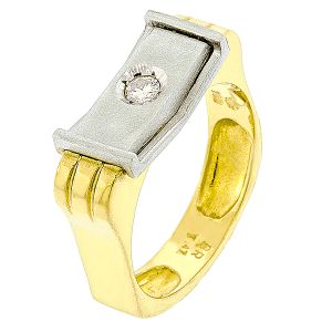 Πολυτελές ανδρικό δαχτυλίδι χρυσο 18 καρατιων με διαμάντι 0.15ct.RA3100