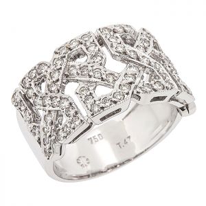 Λευκόχρυσο δαχτυλίδι 18 καρατιών με διαμάντια 0.80ct. RL4217