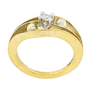 Χειροποίητο δαχτυλίδι από ματ χρυσό 18 καράτια με διαμάντια.  RK7561