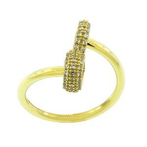 Ιδιαίτερο δαχτυλίδι σε χρυσό 14 καρατίων με ζιργκόν RZ7811